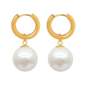 18K GOLD PLATED STAINLESS STEEL EARRINGS, INTENSITY